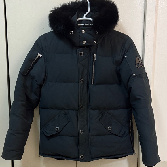 Moose Knuckles Other - MOOSE KNUCKLES Original Shearling Men's Black Puffer Jacket with Fur Hood Size M